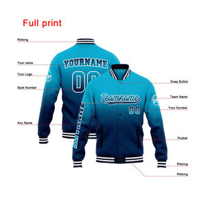 Mode urbaine veste universitaire personnalisée Streetwear taille 100% laine MCACVJ-148 col montant avant broderie Logo respirant - Product Image 4