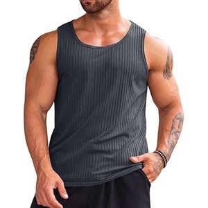 Camiseta sin Mangas Personalizada para Hombre, Camiseta Deportiva Lisa y Económica al por Mayor, Camiseta Blanca con Ribetes - Product Image 1