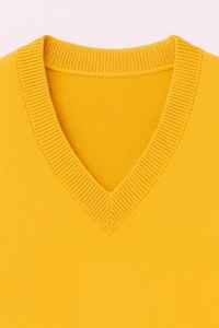 Chaleco de suéter sin mangas de color amarillo para hombre, tejido de lana tejido, cómodo, respetuoso con el medio ambiente, artículos al por mayor de Bangladesh - Product Image 3