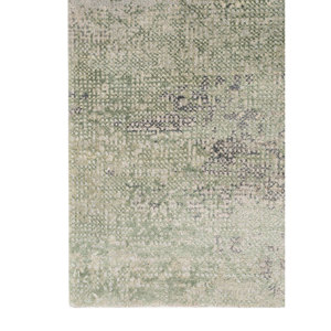Tapis en laine et soie de bambou noué à la main Kavi Blue, collection Afterglow, motif abstrait pour usage domestique, modèle Eskm-06 - Product Image 4
