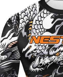 Rashguard personnalisé en direct d'usine, UPF50, anti-UV, sublimé, manches longues, rashguard MMA, logo personnalisé, design MMA BJJ, créez le vôtre - Product Image 5