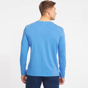 T-shirt à manches longues pour homme de qualité supérieure, personnalisé, en polyester recyclé, confortable, nouveau design, respirant, tricoté - Product Image 6