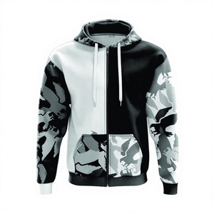 High Quality Custom Digital Printing Men's Zipper Hoodie <b>Long</b> <b>Sweatshirt</b> with Logo Printing Waterproof for Winter Season - Product Image 1