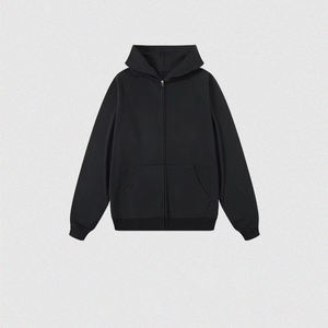 เสื้อฮู้ดมีซิปโอเวอร์ไซส์ผ้าฝ้ายมีฮู้ด360g สำหรับ100% น้ำหนักมากโลโก้ออกแบบได้ตามต้องการ - Product Image 3