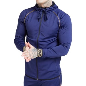 Fabricant de survêtements OEM ODM, avec logo imprimé, survêtements de sport unisexes, ajustés et personnalisés en couleur noire, survêtements de sport pour hommes - Product Image 5