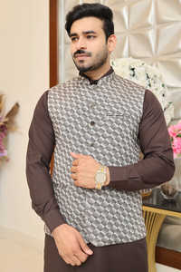 Hot Selling Product Traditional Style Pakistani <b>Men's</b> <b>Wool</b> <b>Waistcoat</b> Vest High Quality <b>Men</b> <b>Waistcoat</b> For Wedding - Product Image 5