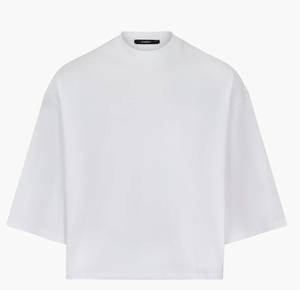 New Design Long Sleeve Blank Streetwear Cropped Tshirt Regular Fit Men's Clothing Cotton Custom Crop T Shirts - Product Image 5