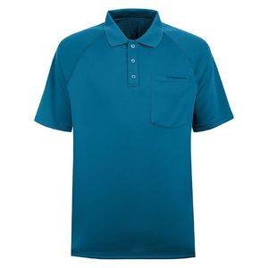 Bonne qualité été hommes séchage rapide décontracté pour polo à manches courtes Simple élégant broderie Logo tricoté tissu imprimé - Product Image 1