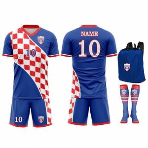 Conjuntos de Camisetas de Fútbol de Poliéster de Alta Calidad, Uniformes Deportivos de Entrenamiento por Sublimación, Camiseta de Fútbol Personalizable para Jugadores - Product Image 1