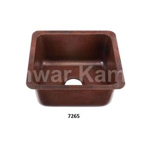 Évier de cuisine rectangulaire en cuivre vieilli martelé fabriqué à la main Look classique Nouveau design Évier de cuisine en cuivre de luxe pour la maison - Product Image 1