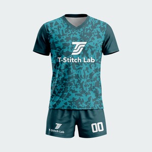 Uniforme de Fútbol para Hombre, Corte Regular, Cuello en V, Estampado, Manga Corta, Unisex para Adultos, 100% Poliéster, Secado Rápido, Ropa Deportiva TAYYAB STITCH LAB - Product Image 6