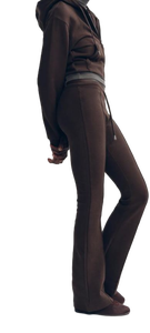 กางเกงขาบานสีน้ำตาลผ้าฝ้ายสำหรับผู้หญิงกางเกงขาบานใส่สบายสำหรับฤดูร้อน - Product Image 4