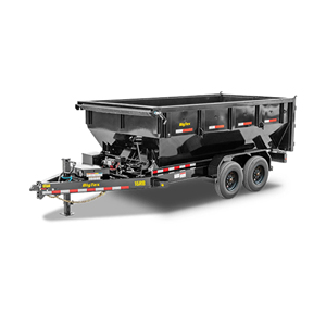 Remorque benne à essieu tandem avec rampes coulissantes et porte d'épandage, parfaite pour déplacer la saleté, le gravier ou l'équipement - Product Image 2