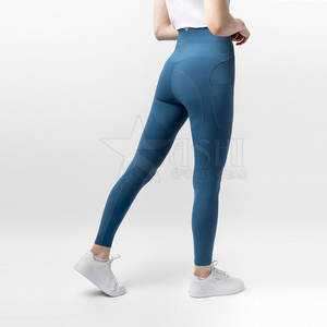 Leggings équestres OEM de haute qualité pour femmes culottes avec logo personnalisé vente en gros de pantalons serrés en polyester élasthanne - Product Image 2