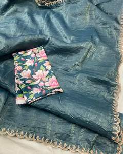 Blouse d'impression numérique de travail de broderie multi d'écrasement d'or tissu de meilleure qualité - Product Image 6