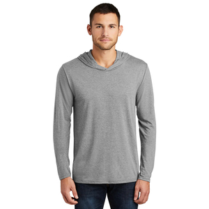 Logo personnalisé écran DTG DTF impression sweats à capuche chemise hommes parfait Tri-mélange Bella toile T-Shirt à capuche gris gel - Product Image 1
