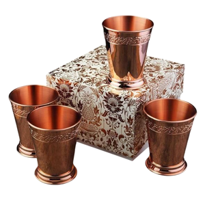 Verres à eau en cuivre de conception américaine pour la maison et les bars d'hôtel, qualité export disponible en gros - Product Image 4