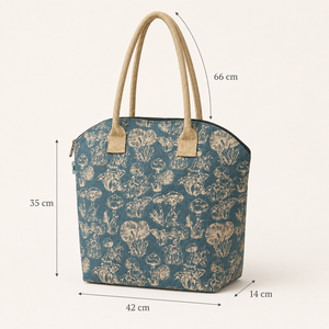 Sac fourre-tout de plage en jute et PP teint sur mesure 42x35x14 cm, logo imprimé en sérigraphie, fournisseur en gros OEM ODM marque privée pour la vente au détail - Product Image 4
