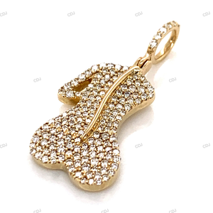 Pendentif en moissanite VVS fait main sur mesure, argent 925 plaqué or 14 carats, haute qualité, minimaliste, tendance, unisexe, anniversaire - Product Image 2