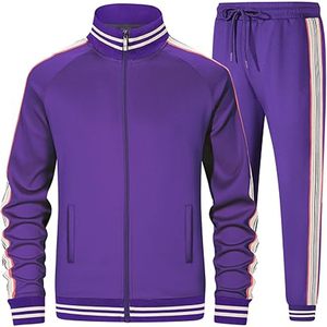 Ensemble de survêtement d'hiver pour homme TBF-098 – Tissu extensible anti-transpiration 100 % coton molletonné, taille élastique, élégant et durable - Product Image 3