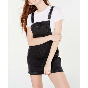 ชุดเอี๊ยมยีนส์เรียบง่ายของทินเซลทาวน์ จูเนียร์สสีชาร์โคลขนาดใหญ่พร้อมดีไซน์แถบด้านข้าง - Product Image 1