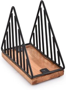 Fil métallique de vente chaude et porte-serviettes de base en bois au prix de gros de l'Inde - Product Image 2