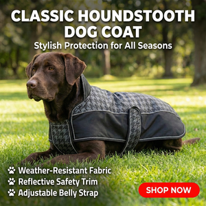 เสื้อโค้ทสุนัขลายตารางหมากรุกสีดำเทา พับเก็บได้ น้ำหนักเบา สายรัดปรับได้ ทันสมัย เสื้อแจ็คเก็ตสำหรับสัตว์เลี้ยงในฤดูหนาว ให้ความสบายในอากาศหนาว - Product Image 3
