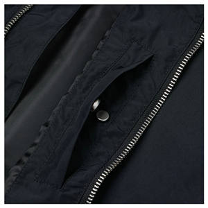 Hiver Hommes Canvas Stand Collar Bomber Jackets Casual Outwear Fleece Warm Windbreaker Baseball Coat - Product Image 4