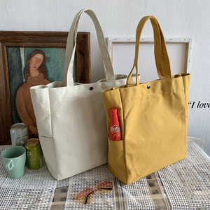 Bolsa de lona de algodón para estudiantes, bolsa con logotipo impreso personalizado, tela de compras, bolsa de lona de algodón - Product Image 5