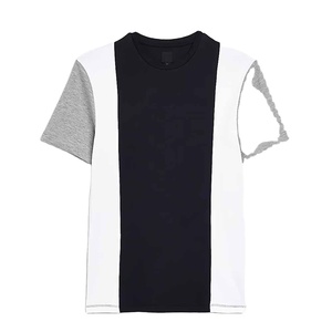 Hommes 2023 Simple col rond à manches courtes décontracté graphique bloc sweats hauts t-shirts pour hommes t-shirt régulier - Product Image 1