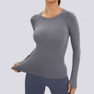 เสื้อเชิ้ตรัดรูปแขนยาวสำหรับผู้หญิงเสื้อรัดรูปคุณภาพสูง - Product Image 2