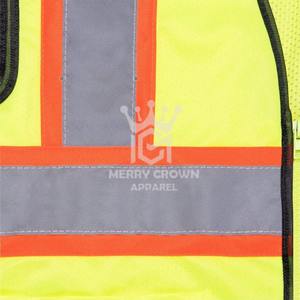 Veste de sécurité réfléchissante haute visibilité, vente en gros, grande taille, antistatique, imperméable, en polyester, pour travaux de construction - Product Image 2