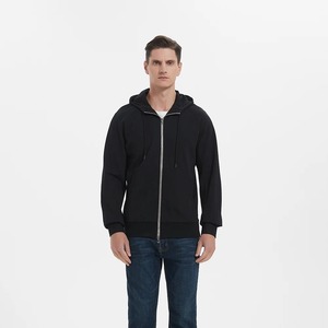 2025 Hombres Sudadera CON CAPUCHA DE VERANO Hombres sudadera Anti-Radiación Sudadera con capucha para hombres Algodón plateado Cremallera-up Color negro - Product Image 6