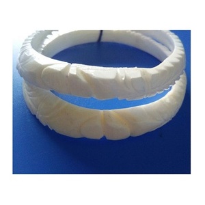 Brazaletes de Hueso Natural con Incrustaciones Blancas, Accesorios de Joyería de Moda, Hechos a Mano, Elegantes, a Bajo Precio - Product Image 1