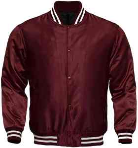 Veste de baseball en satin 100% polyester sur mesure en gros, veste longue de style décontracté pour l'hiver, légèrement enduite - Product Image 3