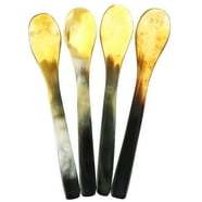 Juego único de 4 cubiertos con cabeza de cuerno, cuchara, tenedor, cuchillo, cubiertos hechos a mano para utensilios de cocina, vajilla de mesa con mango negro liso - Product Image 3