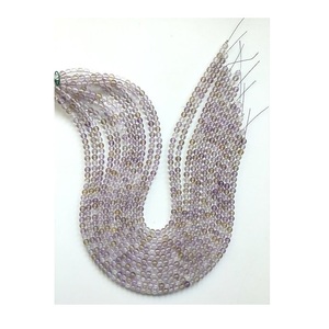 Perles rondes lisses en amétrine naturelle de haute qualité pour la fabrication de bijoux et les fournitures d'artisanat disponibles au meilleur prix - Product Image 1