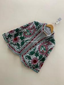 Chaqueta de algodón con bordado floral bohemio, cuello mandarín, manga larga, ropa de abrigo de primavera para mujer - Product Image 2