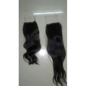 Deep Indian Straight Remy Cheveux Humains Fermetures - Product Image 1