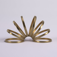 Sculpture d'art abstrait moderne de haute qualité, sculpture décorative ronde pour la maison, sculpture en métal poli doré, marque PHC