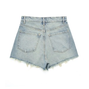 Vente en gros de shorts jeans unis pour femmes, nouveaux shorts d'été en jean personnalisés, shorts de qualité supérieure lavés pour femmes - Product Image 2
