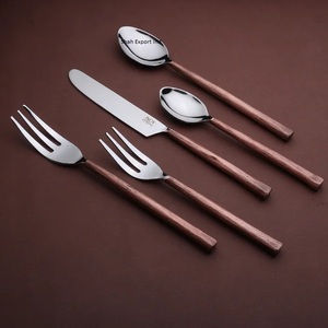 Popular Stainless Steel Plated Cutlery Set with Antique Round Handles for Home and Wedding Tabletop Flatware Set - Product Image 2