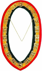 Collares de cadena masónica Nuevo diseño High Master Blue Lodge Collar Bordado azul oscuro Costura - Product Image 2