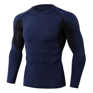Compression respirante à manches longues pour hommes de haute qualité en noir uni pour BJJ Jiu Jitsu & MMA - Product Image 1