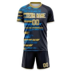 Camiseta personalizada para club de fútbol con nombre y número impreso, traje de entrenamiento de fútbol con pantalones cortos, ropa de fútbol de último diseño - Product Image 1