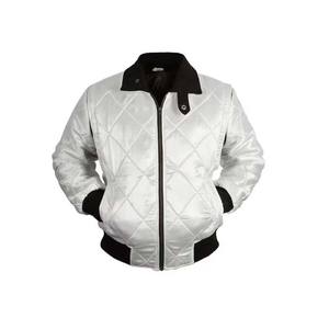 Personalizado barato diseño unisex gran oferta OEM blanco satén seda Lettermen Varsity chaqueta señoras variedad - Product Image 4
