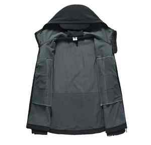 เสื้อแจ็คเก็ตซอฟต์เชลล์โพลีเอสเตอร์คุณภาพสูงสำหรับผู้ชาย ระบายอากาศ กันน้ำ มีฮู้ด ป้องกันลม สไตล์ลำลอง ขายส่ง - Product Image 3