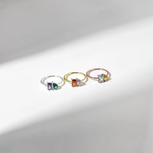 High Quality Custom Toi et Moi Ring Emerald Pear Cut Stones in 14K Gold Vermeil Personalized <b>Couples</b> Gift Anniversary Jewelry - Product Image 3