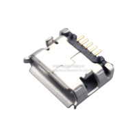 Connecteur Micro USB 5 broches femelle 5.9 SMT (technologie de montage en surface) à bord roulé pour port de charge USB