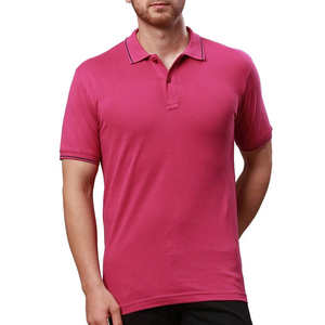 Hommes pour Polo t-shirt 100% coton respirant Slim Fit décontracté tenue de bureau à manches courtes col été doux élégant à la mode solide - Product Image 2